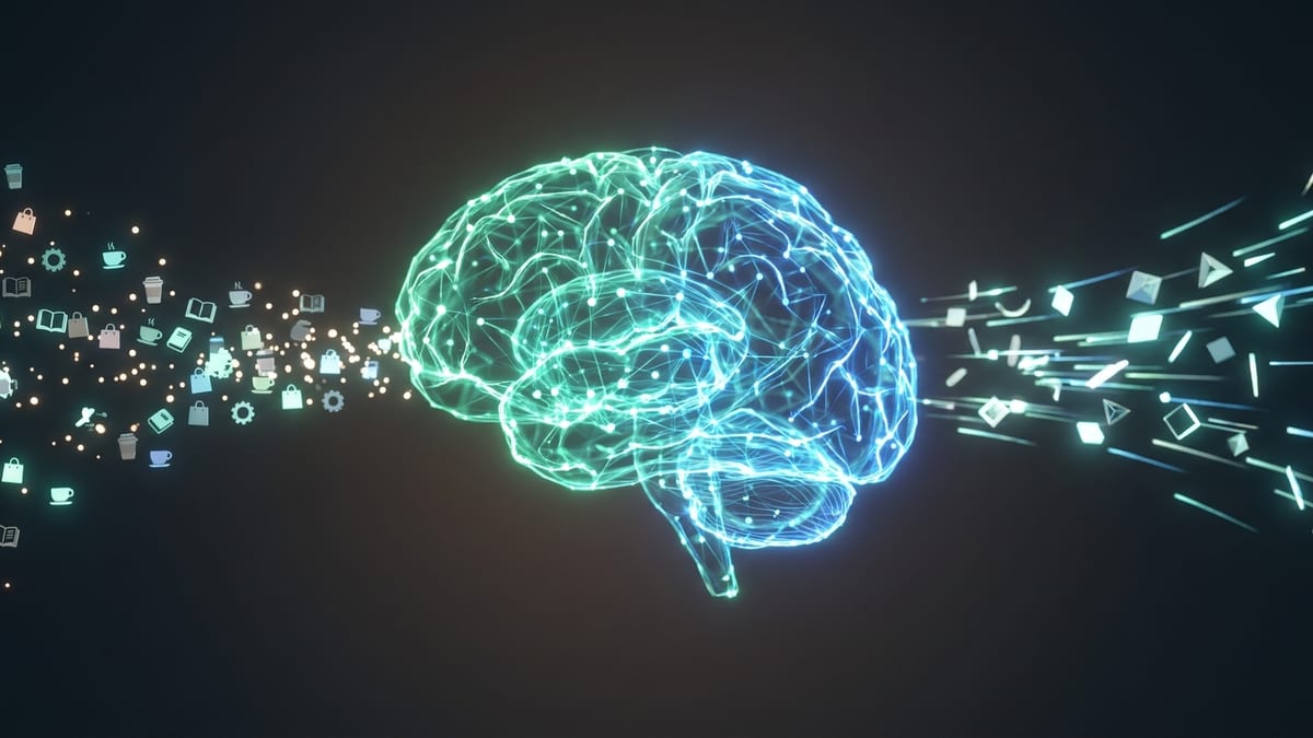 Representação de rede neural conectando dados de um pequeno negócio a respostas práticas